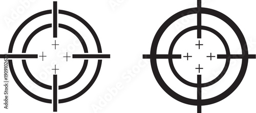 Target goal vector icon set for precision and accuracy