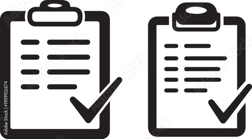 Target goal vector icon cliparts with checkmarks for business and management