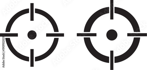 Target goal vector icon set for precision and accuracy