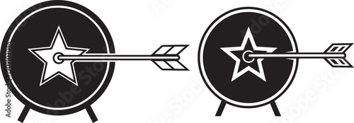 Target goal vector icon design with star and arrow