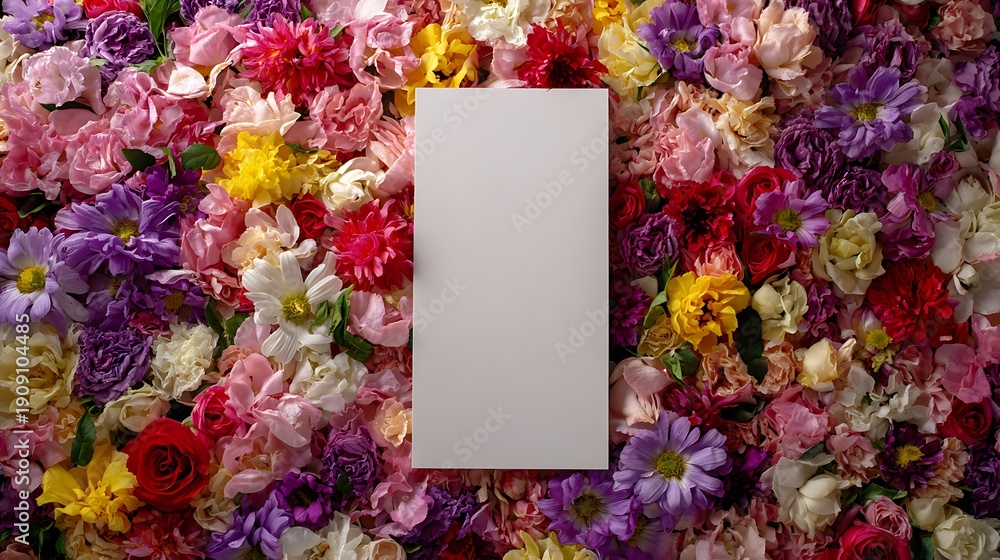 Obraz premium Dense Floral Wall Texture / 密集した花の壁のテクスチャ