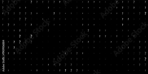 Question mark Seamless Dark pattern. Seamless repeating tiling question flat pattern. Question marks design for social media quiz, survey or poll. EPS Vector