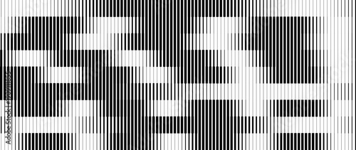 Line Halftone Gradient Background. Parallel Stripe Pattern in Black and White with Thick to Thin Transitions. Minimal Abstract Texture for Modern Posters and Editorial Design.
