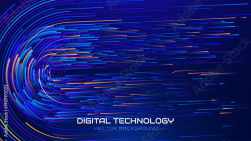 Ultra Fast Fiber Optic Network Visualization with Glowing Particle Streams. High Capacity Data Flow Across Smart Infrastructure for Modern Tech Presentations.