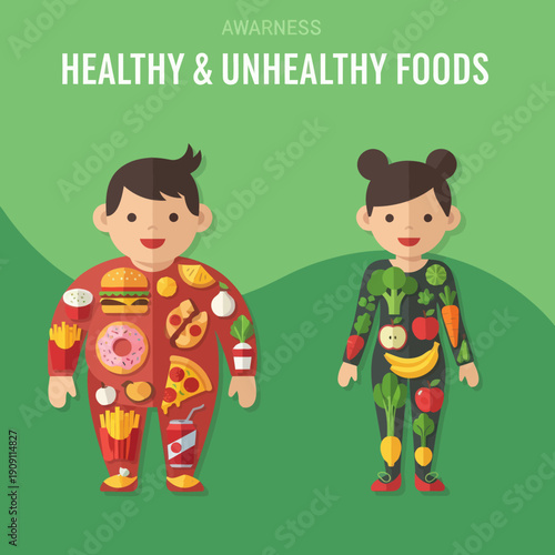 Children Wearing Costumes Made of Food.