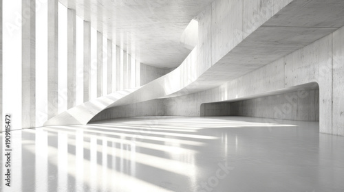 Abstract architecture background geometric arched building