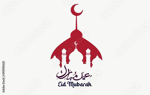 Eid mubarak islamic greetings background 