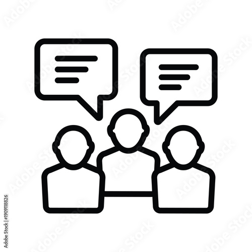 Influencer leader talk Icon