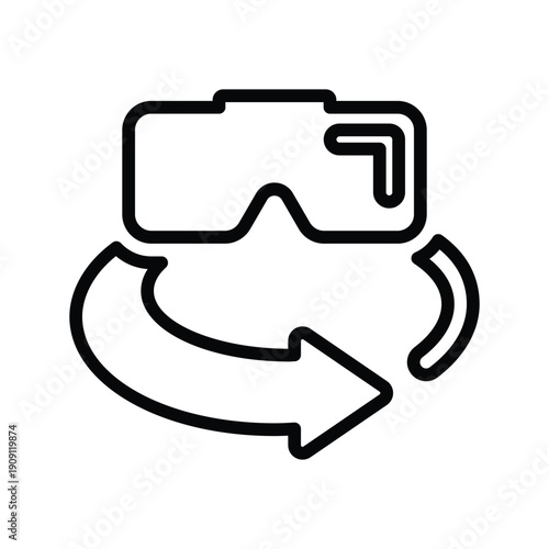 VR glasses rotate icon