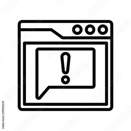 Alert popup interface icon