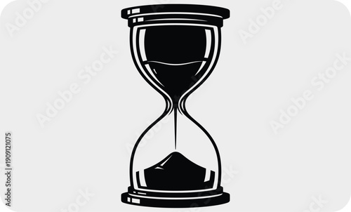 Hourglass with black sand