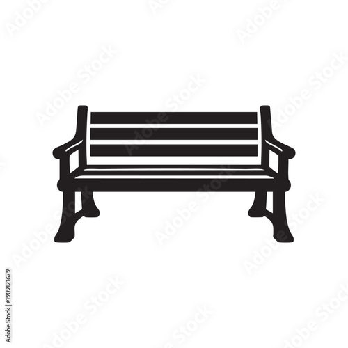 Park bench icon vector illustration