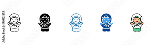 Pray Icon Set Multiple Style Collection