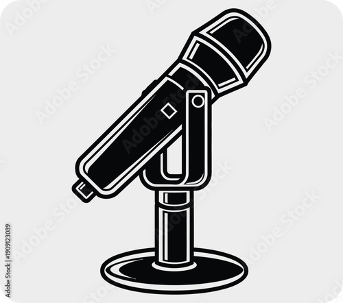 Microphone on a stand illustration