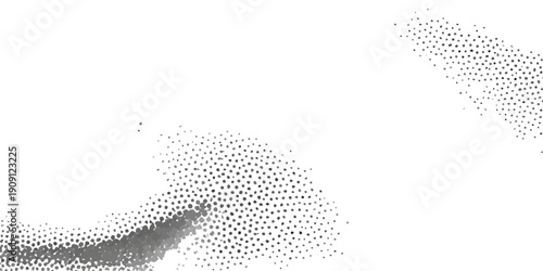 Vector illustration of a silhouette of a woman on a black and white abstract background with a grunge texture pattern featuring artistic water drops and snowflake shapes for a winter holiday design