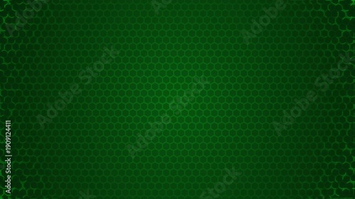 Green Digital Hexagon Ripple Loop