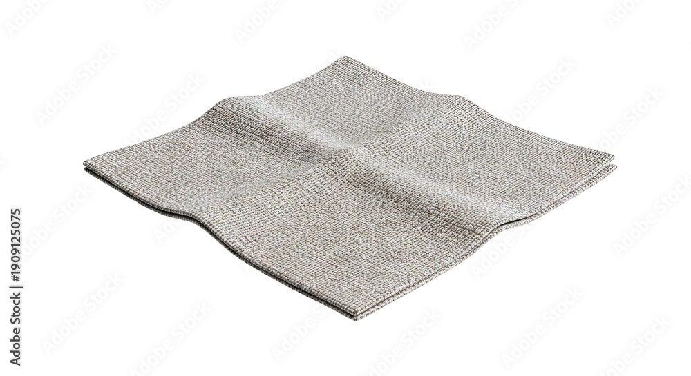 Naklejka premium Folded Beige Linen Napkin
