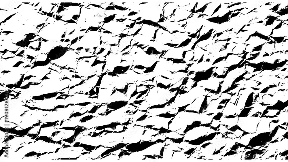 Obraz premium Crinkled paper background with deep creases and shadows, abstract grunge texture
