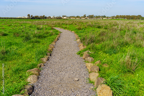 Footpath in Nov Meadow nature reserve, the Golan Heights