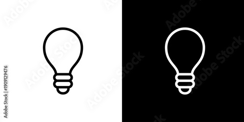 シンプルな電球のアイコン (ベクター)