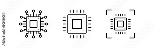 基板・電子回路のアイコンセット (ベクター)