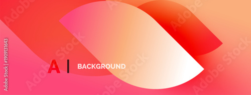 Abstract gradient background. Red, orange hues blend smoothly. Text reads AI BACKGROUND in white. Minimalist design, vibrant colors.