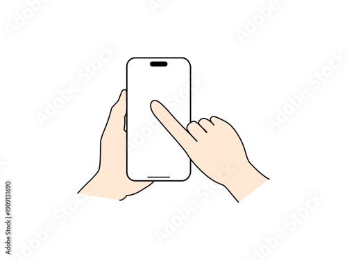 スマホと操作する手1 