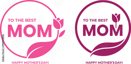 Happy mother's day greeting cards for best mom with floral designs