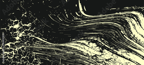 Surface cracks and fissures in ground, concrete, crevices from disaster top view. Breaks on land surface from earthquake isolated on white background. Broken ground, wall, glass pattern effect. Damage