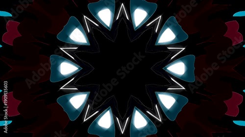 3D animation beautiful video colorful abstract bright light energy 4K of smooth lines waves glittering light effect on round shape in center, black background