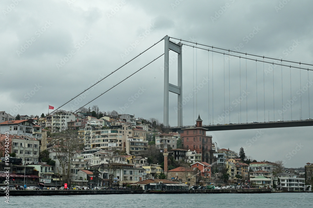 Fototapeta premium Istambul from the sea at Bosphorus
