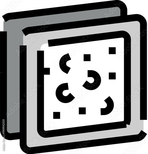 Tofu block icon depicting a common healthy plant based food ingredient for vegetarian and vegan diets, illustrating a staple high protein option for cooking