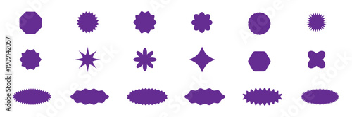 Set of red starburst and sunburst sale badges_best price, quality mark and discount sticker tags vector