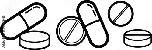 Pills and capsules medicine health pharmacy