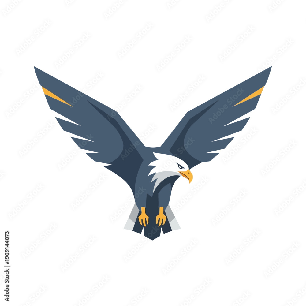 Fototapeta premium Eagle Soaring Through the Sky with Wings Spread Wide