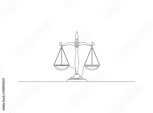 line drawing of a balance scale with yellow bar