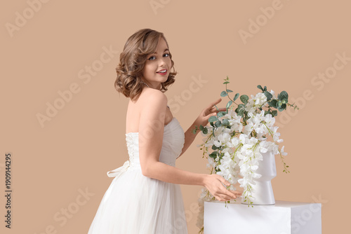 Beautiful bride in wedding ...
