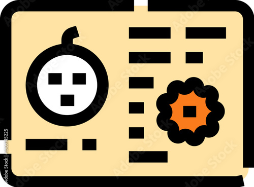 Halloween party invitation card showcasing a jack o lantern pumpkin and decorative elements, representing seasonal events, holiday gatherings, and spooky celebrations