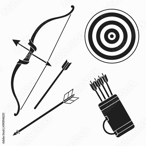 Archery equipment and target for practice
