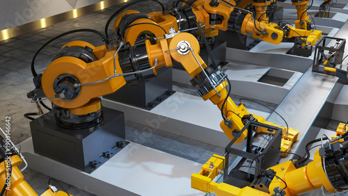 Φωτογραφία Close-up of robotic arm performing automated industrial task in modern factory