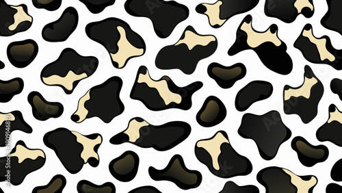 Abstract black and white animal print seamless pattern, tribal design for textiles and wallpapers