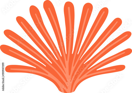 A lively and decorative orange graphic resembling an artistic brush stroke, perfect for adding a dynamic flair to any digital painting or creative project with abstract elements