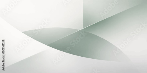 Abstract vector wallpaper design featuring a blank white paper sheet with a 3d curl corner and elegant blue curve lines on a light textured business document template