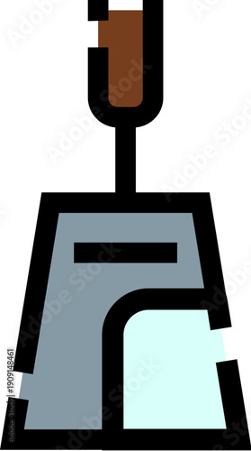 Putty knife icon depicting a common construction and repair tool with a flat blade and handle, essential for spreading, scraping, and smoothing materials