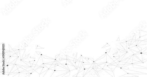 Geometric mesh lines on a white background. Triangle pattern. Geometric abstract background with simple Triangle elements.