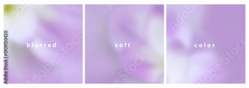 Purple vector blurred gradient background. Soft and pastel floral template with blur effect. Flowers gradient.