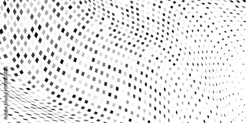Abstract rectangle halftone gradient texture. Vanishing polka dot background. Repeating dots gradation simple abstract modern