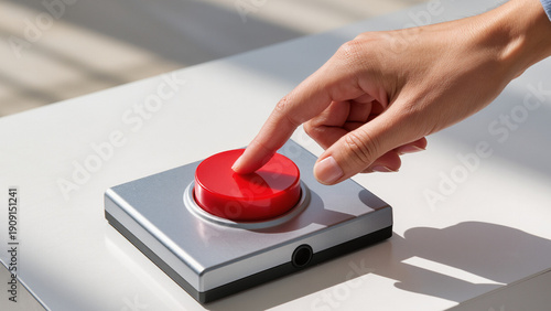 Foto hand and button