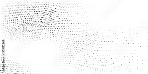 Abstract mesh dot halftone gradient texture. Vanishing polka dot background. Repeating dots gradation pattern simple modern abstract