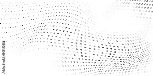 Abstract mesh dot halftone gradient texture. Vanishing polka dot background. Repeating dots gradation pattern simple